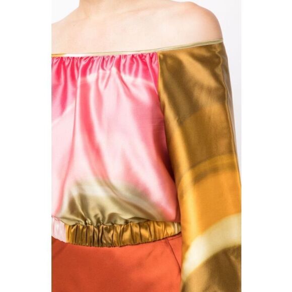 Silvia Tcherassi Dariella off-shoulder blouse NWT Size Large - Picture 5 of 10